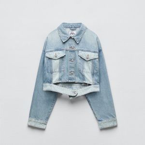TRF Denim Cut-Out Jacket